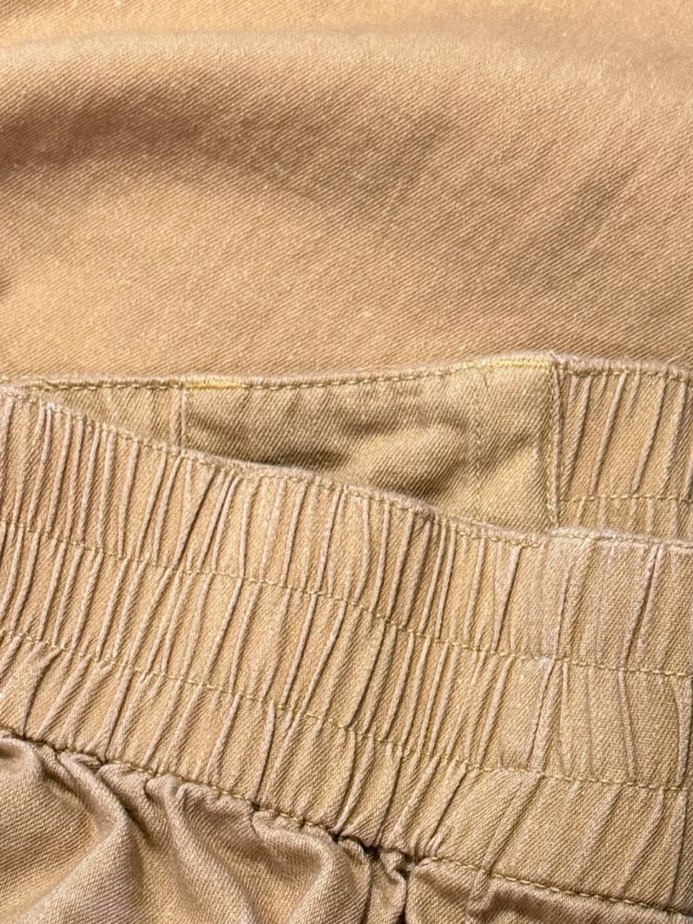 We The Free Breezy Printed Denim Pull On Jeans Size Medium Khaki Combo Pockets - Picture 16 of 16